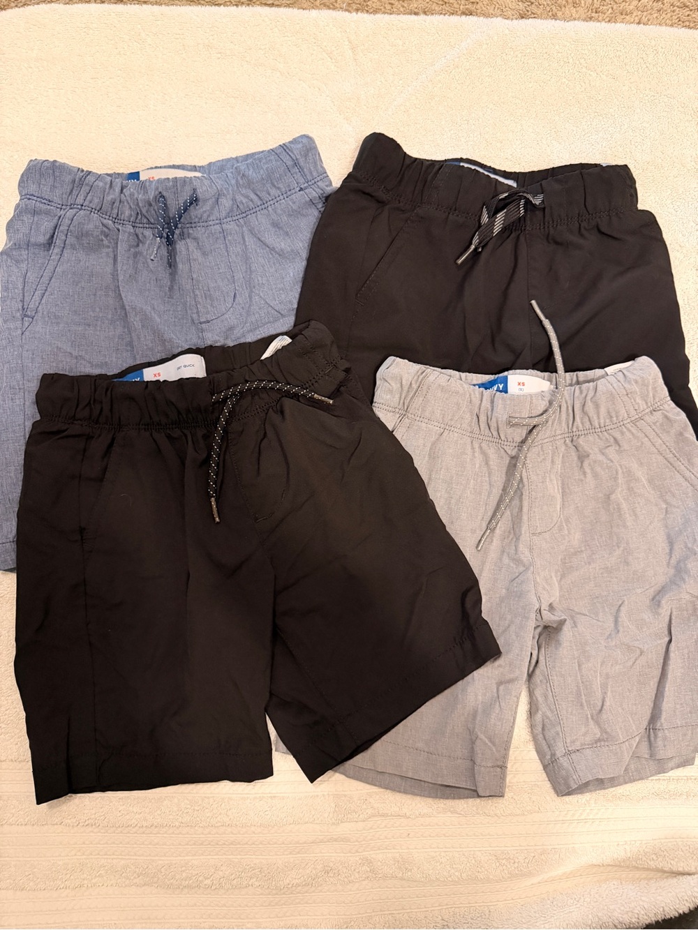 Old Navy Kids Pull-On Shorts - Black & Light Blue